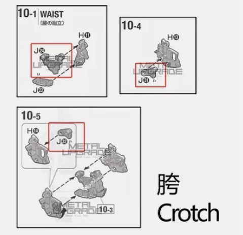 MG 1/100 NARRATIVE J24 J31 J32 Crotch metal modified replace part for Bandai Gunpla
