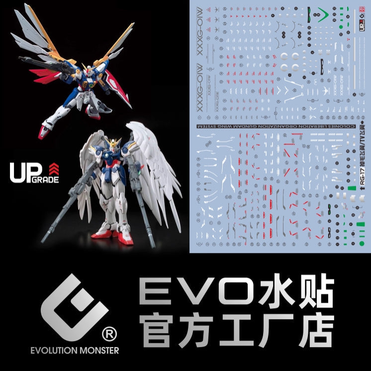 EVO RG 1/144 Wing Zero EW TV ver Fluo Water Slide Decal
