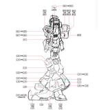 1010 Water Slide Decal for Solomon Physalis RX-78 GP02A with MLRS Equipment decal (Not include model or kits) 1010GM013