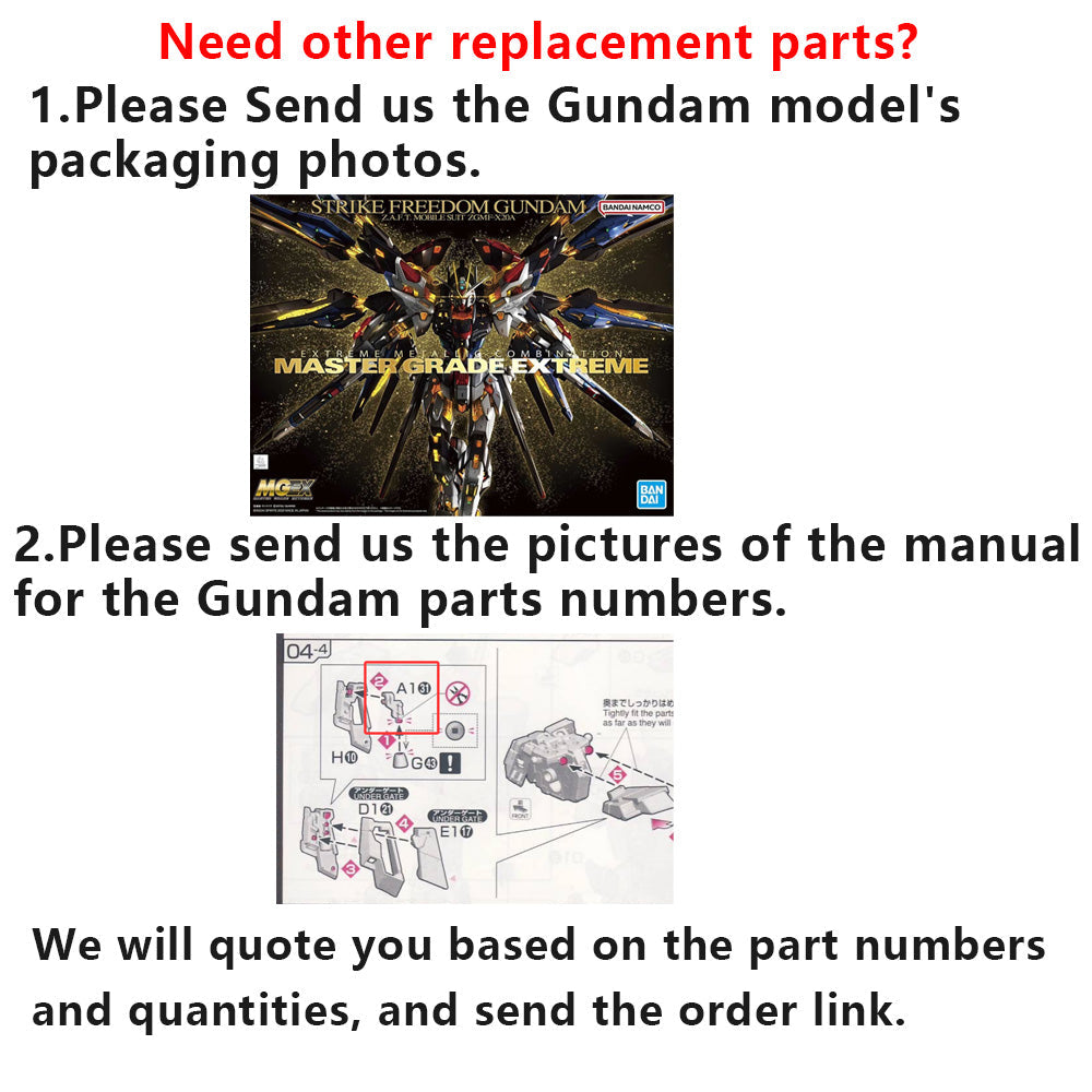 CB Bandai MG 1/100 MVF-X08 Eclipse Gundam Seed Replacement Parts