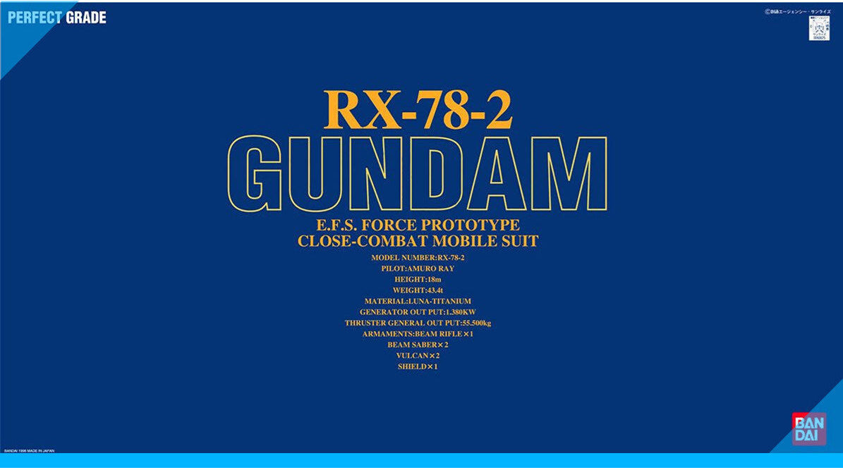 CB BANDAI PG RX-78-2 GUNDAM MODEL KIT Replacement Parts