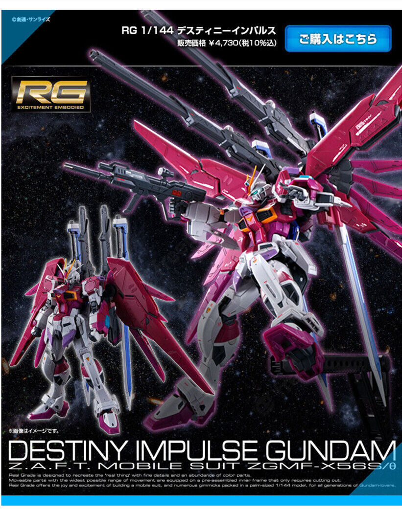 CB Bandai RG 1/144 SEED DESTINY IMPULSE Gundam Replacement Parts