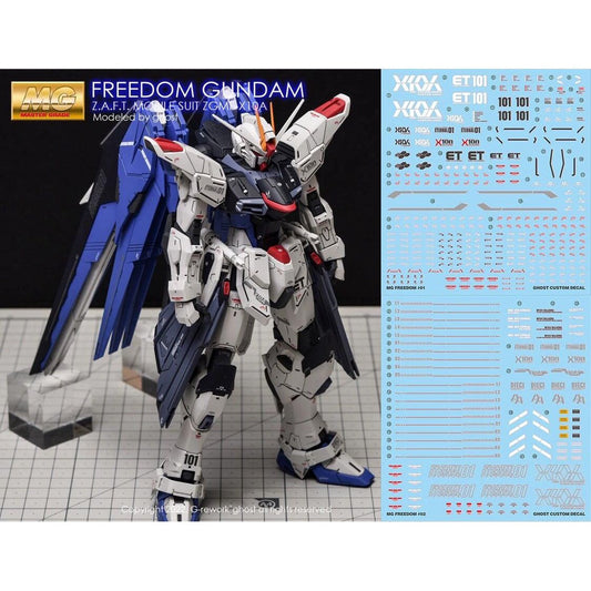 YAN GHOST MG 1/100 ZGMF-X10A Freedom 2.0 Gundam water slide decal