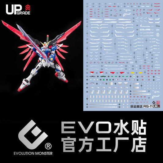 EVO RG 1/144 Bandai Destiny water slide decal not include kits