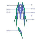 1010 Water Slide Decal for 1/100 MG 00Q 00 QANT Full Sab er Fullsaber ( MB STYLE ) (Not include model or kits) 1010MG047