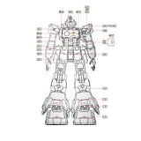 1010 Water Slide Decal for Solomon Physalis RX-78 GP02A with MLRS Equipment decal (Not include model or kits) 1010GM013