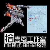 1010 Water Slide Decal for 1/100 MG MB 8832 Mobius Strike Stand decal 1010MG045