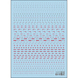 Transamsphere TRS KA Gneral Use Letter / Number / Sign Detail Water Slide Decal TRSTYKA01G TRSTYKA01W  TRSTYKA02W  TRSTYKA02G  TRSTYKA03 TRSTYKA03SG  TRSTYKA04W  TRSTYKA04G