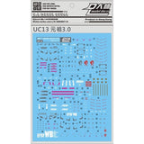 DL DALIN Water slide decal MG Series Ka Nu Hi Nu  00Q GN4 JUSETICE UNICORN DYNAMES RX78