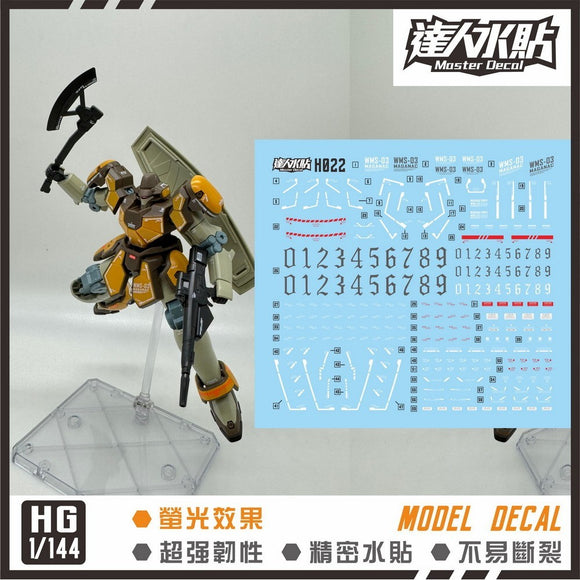 MASTER 水転写デカール H022 HG 1/144 マグアナックWシリーズ フルオタイプ コレクタブルズ