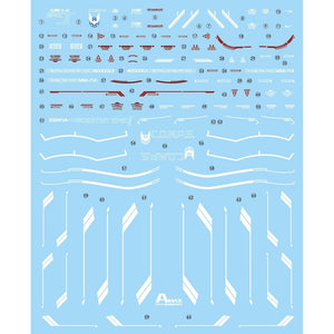 Amax HG 1/144 destiny type MR FLUO water slide decal AMAXHGMR005