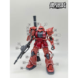 MASTER Water Slide Decal H034 HG 1/144 GTO MS-06 Zaku II C-6/R6 Type Fluo Type Collectibles