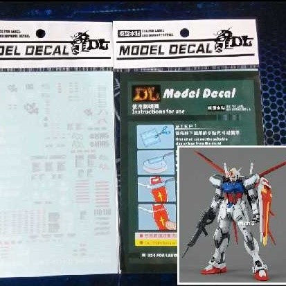 DL DALIN Water slide decal MG 1/100 Aile Strike