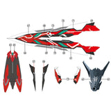1010 MG MB 1/100 RED FRAME Water Slide Decal 1010MG029