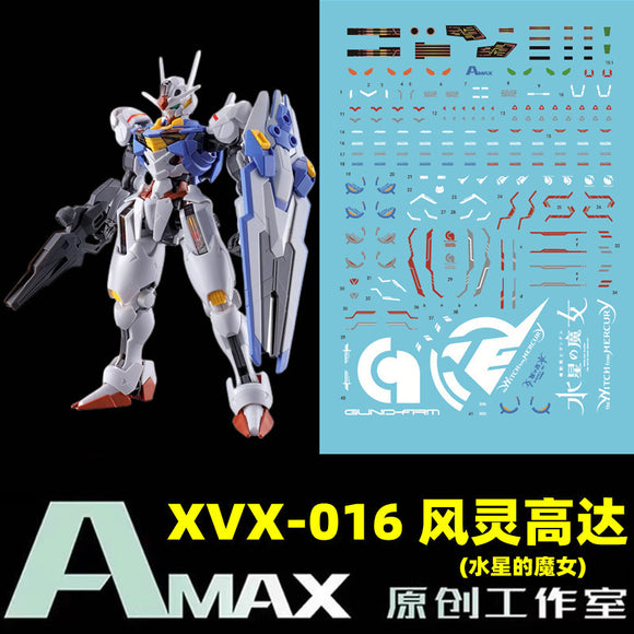 AMAX Water Slide Decal HG 1/144 TWFM AERIAL Fluo AMAXHG006 AMAXHG007