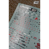 DL DALIN Water slide decal MG RX-93V KA.NU NEW Color Coating