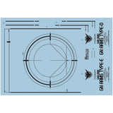 1010 Water Slide Decal MB GNR-001E/D GN Arms Type E / D Stand 1010MG035 1010MG036