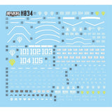 MASTER Water Slide Decal H034 HG 1/144 GTO MS-06 Zaku II C-6/R6 Type Fluo Type Collectibles