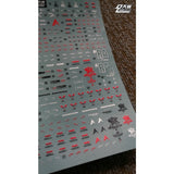DL DALIN Water slide decal MG RX-93V KA.NU NEW Color Coating
