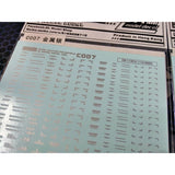 DL DALIN Water slide decal Metal Silver Color Detail General Use