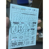 DL DALIN Water slide decal PG 1/60 UNICORN 03 PHENEX