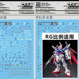 DL DALIN Water slide decal RG 1/144 ZGMF DESTINY