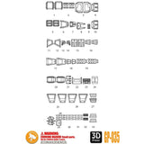 ANUBIS 3D print detail upgrade parts GP035 parts fit for  MG Strike Rouge no kits