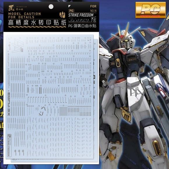 20250722 Artisan's Club PG 1/60 Strike Freedom Water Slide Decal