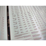 DL DALIN Water slide decal Metal Silver Color Detail General Use