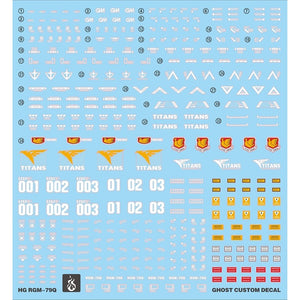 YAN FLAME Water Slide Decal GHOST HGUC HG 1/144 RGM-79Q GM QUEL  Fluo (YANHG073) 20250721