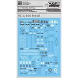 DL DALIN Water slide decal MG Series Ka Nu Hi Nu  00Q GN4 JUSETICE UNICORN DYNAMES RX78