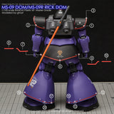 YAN FLAME GHOST MG 1/100 RICK DOM 1.5 Water Slide Decal Fluo Type (YANMG055) 20250721