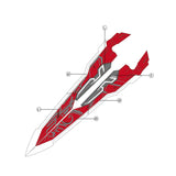1010 MG MB 1/100 RED FRAME Water Slide Decal 1010MG029