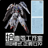 1010 Water Slide Decal MG 1/100 Astraes MB Type-F Type-X Stand 1010MG001 1010MG001-1 1010MG001-2 1010MG002 1010MG002-1 1010MG002-2 1010MG003 1010MG003-1 1010MG003-2