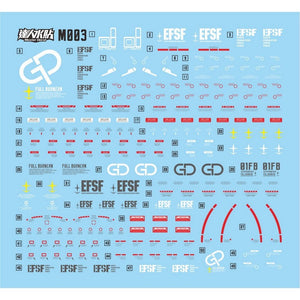 MASTER Water Slide Decal M003 MG 1/100 GP01FB Fluo Type Collectibles