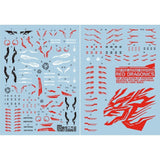 1010 MG MB 1:100 MBF-P02 red dragon red frame Water Slide Decal 1010MG021