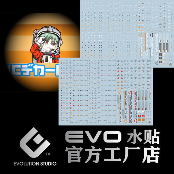 20250721 EVO NC06 1/100 1/144 HIQ Warning Water Slide Decal EVO100