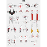 1010 MG MB 1/100 RED FRAME Water Slide Decal 1010MG029
