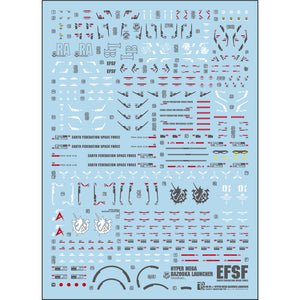 Transamsphere TRS RG 1/144 Hi-  Hi Nu + Hyper Mega Bazooka PB Water Slide Decal TRSRG013