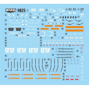 MASTER Water Slide Decal H025 HG 1/144 FA78 FA-78 Thunderbolt Fluo Type Collectibles