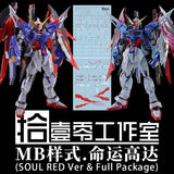 1010 Water Slide Decal MG 1/100 MB Destiny stand 1010MG032