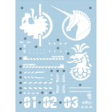 1010 Water Slide Decal PG 1/60 Unicorn Series RX-0 Unicorn Banshee Phenex Stand 1010PG006
