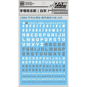 DL DALIN Water slide decal C004 Letter