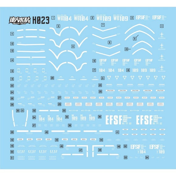 MASTER Water Slide Decal H023 HG 1/144 Guncannon Cucuruz Doan's Island Ver GTO Fluo Type Collectibles