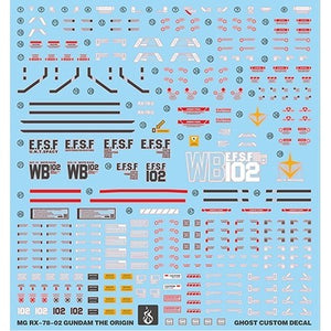 YAN FLAME Water Slide Decal GHOST MG 1/100 GTO RX-78-2 RX78 RX78-2 Fluo Type (YANMG044) 20250721