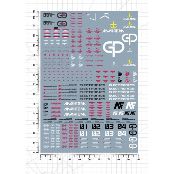 20250722 Artisan's Club MG 1/100 GP01 GP01FB Water Slide Decal