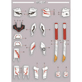 1010 MG MB 1:100 MBF-P02 red dragon red frame Water Slide Decal 1010MG021