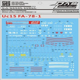DL DALIN Water slide decal MG Series Ka Nu Hi Nu  00Q GN4 JUSETICE UNICORN DYNAMES RX78
