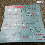 DL DAlibabaN Water slide decal MG Freedom Justice Turn Red Frame Sazabi DX NT-1 Phenex