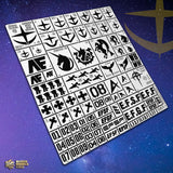 Alexen AJ0077 Stencil Pad for HG MG GM series EFF Number Sign Logo